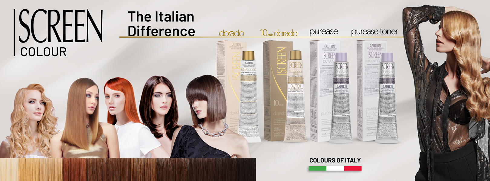 Screen colour homepage banner