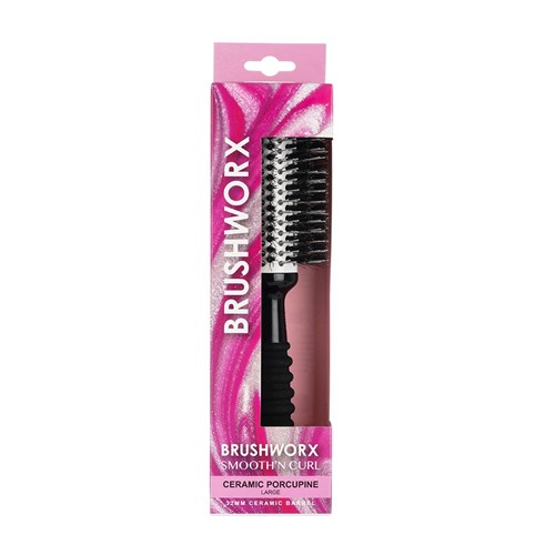 Brushworx Smooth n Curl Ceramic Porcupine Brush Large