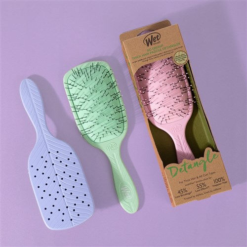 WetBrush Go Green Thick Hair Paddle Detangler Purple