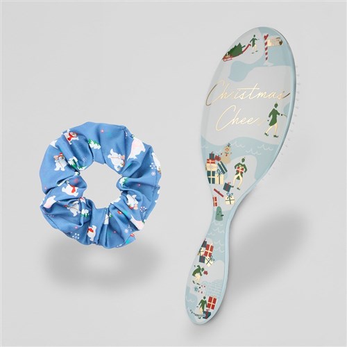 WetBrush Christmas Elf Detangler Scrunchie Kit