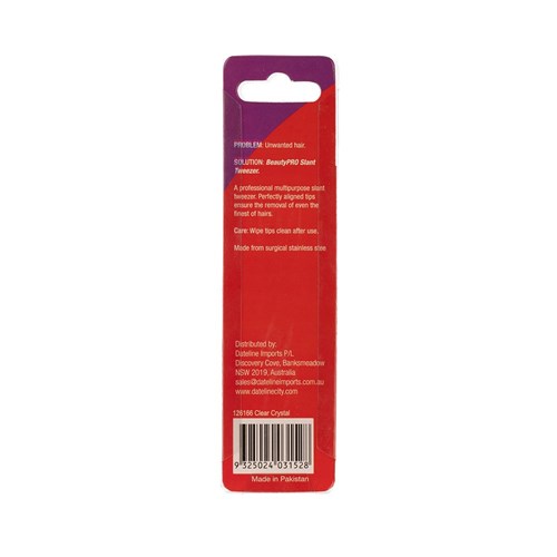 BeautyPRO Dazzle Me White Crystal Slant Tweezer