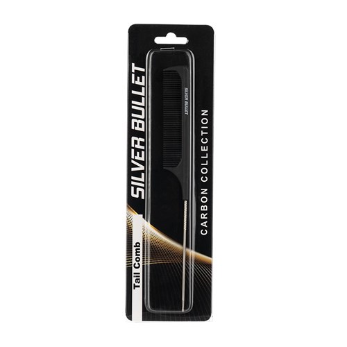 Silver Bullet Carbon Metal Tail Comb