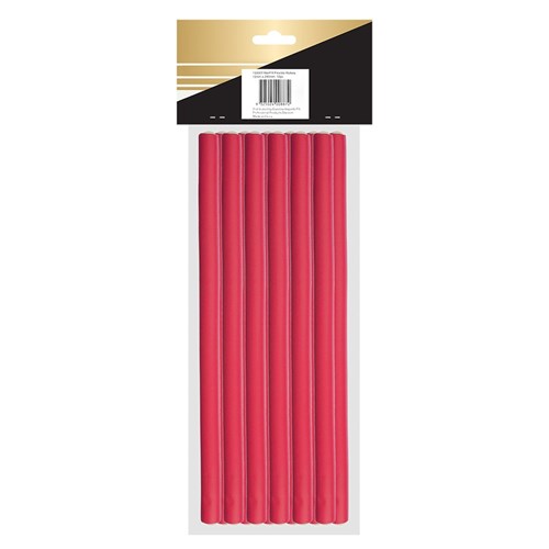 Hair FX Long Flexible Rollers Red 12pk