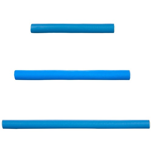 Hair FX Medium Flexible Rollers Blue 12pk
