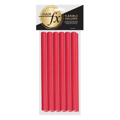 Hair FX Medium Flexible Rollers Red 12pk