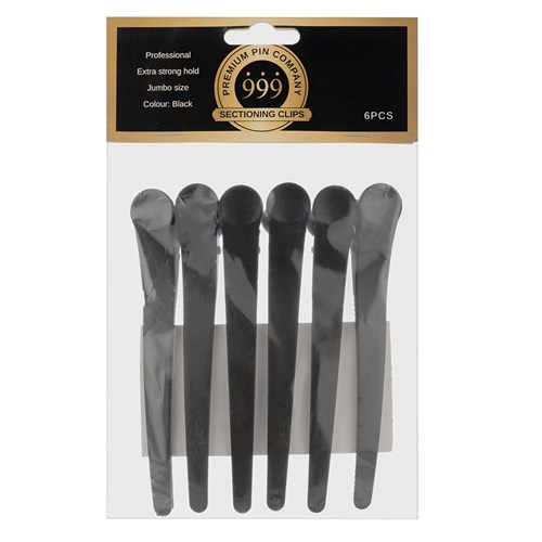 Premium Pin Company 999 Black Sectioning Clips 6pk
