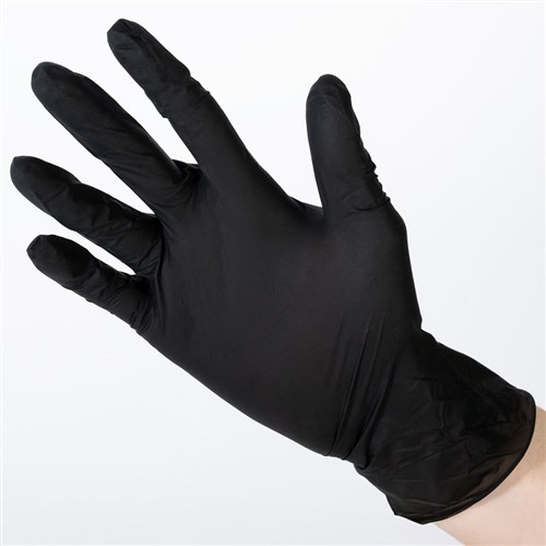 Robert de Soto Black Satin Ultra Reusable Gloves Large 4pc