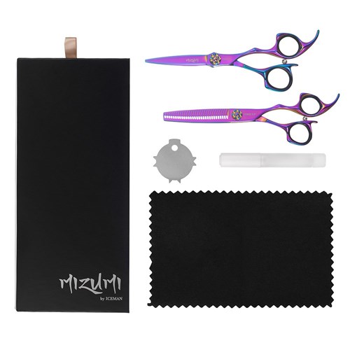 Iceman Mizumi Katani 5.5” Hairdressing Scissors and Thinner Set Pink