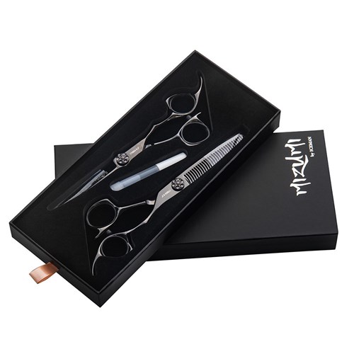 Iceman Mizumi Katani 6” Hairdressing Scissors and Thinner Set Black