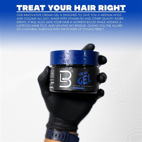 L3VEL3 Cream Hair Gel 250mL