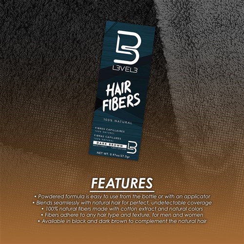 L3VEL3 Hair Fibres Black