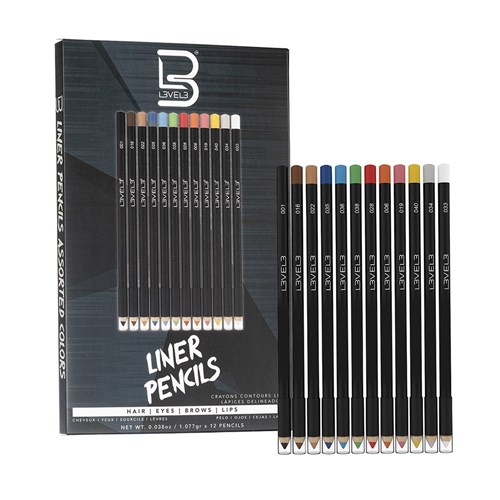 L3VEL3 Liner Pencils Assorted Colours 12pc