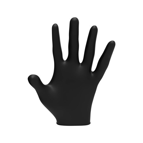 L3VEL3 Nitrile Gloves Black Medium 100pk