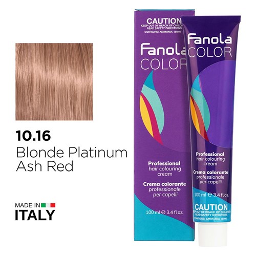 Fanola Color Hair Colour 10.16 Blonde Platinum Ash Red