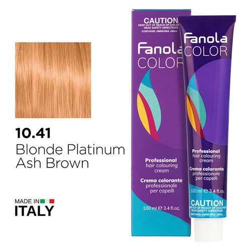 Fanola Color Hair Colour 10.41 Blonde Platinum Copper Ash