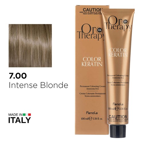 Fanola Oro Therapy Color Keratin Hair Colour 7.00 Intense Blonde