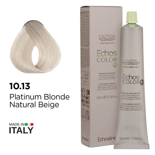 Echos Color Vegan Hair Colour 10.13 Platinum Blonde Natural Beige