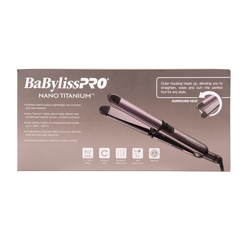 BaBylissPRO Nano Titanium Optima 3000 Hair Straightener Nightfall