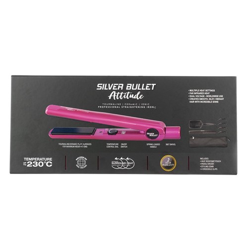 Silver Bullet Attitude Hair Straightener - Pink